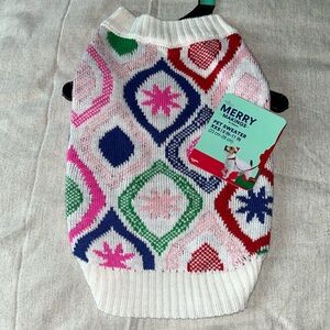 Merry Makings Ornament Argyle Dog Sweater (XXS)